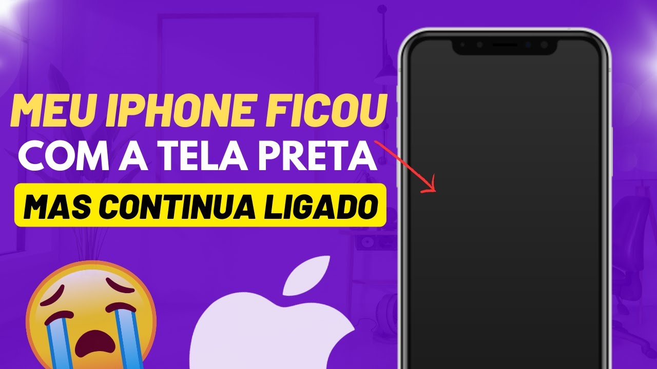 Meu iPhone ficou com a tela preta mas continua ligado✔️iPhone não liga - Como resolver? 2024🔥