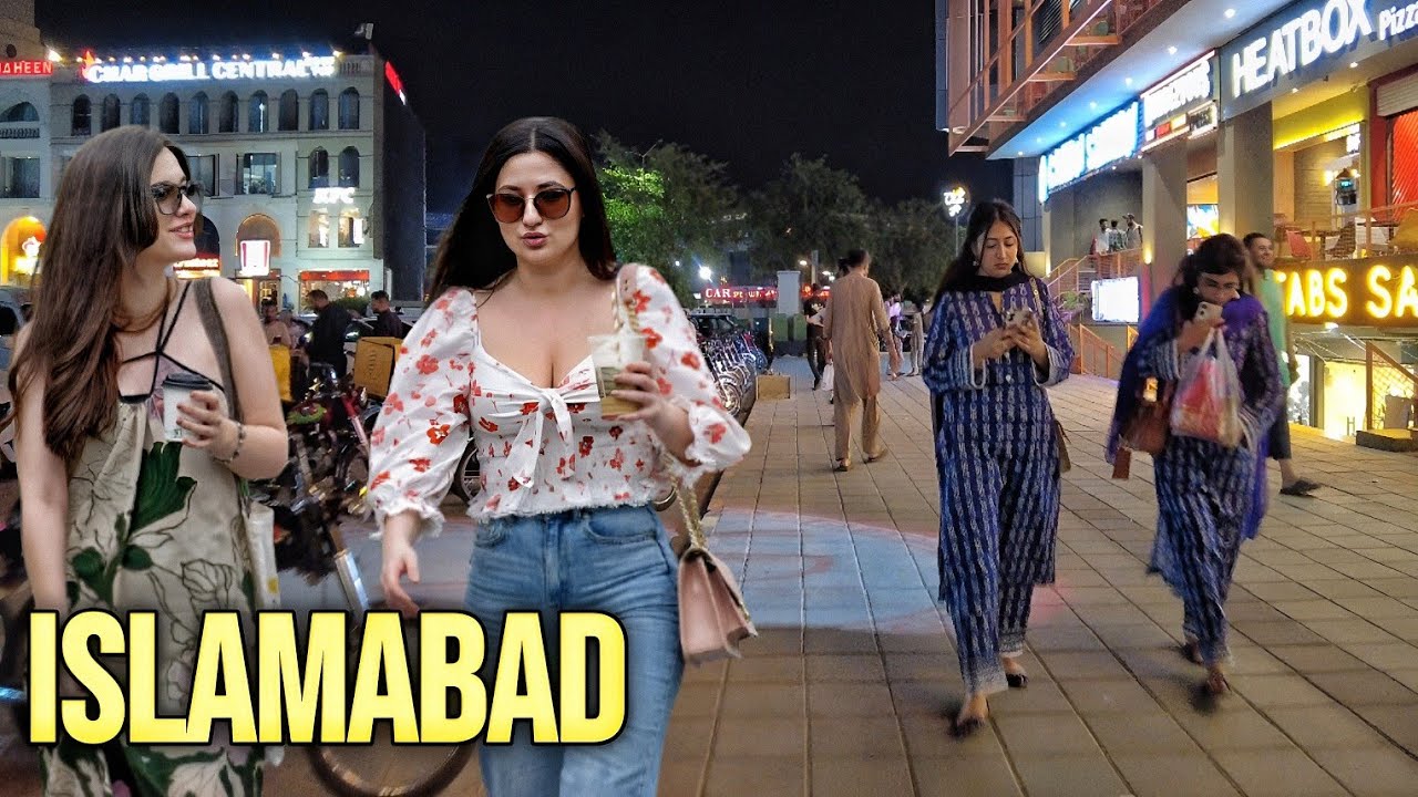Islamabad Night Walking Tour 2025 | 4K City Walk in Pakistan