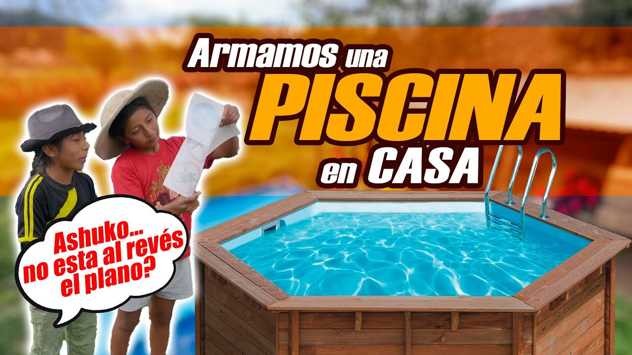 Ashukito y uvitas se hicieron una piscina  con sus amigos