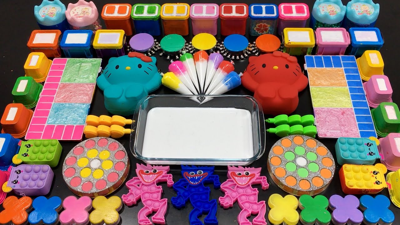 Perfect Rainbow Slime Mixing With Hello Kitty | Relaxing ASMR #1194