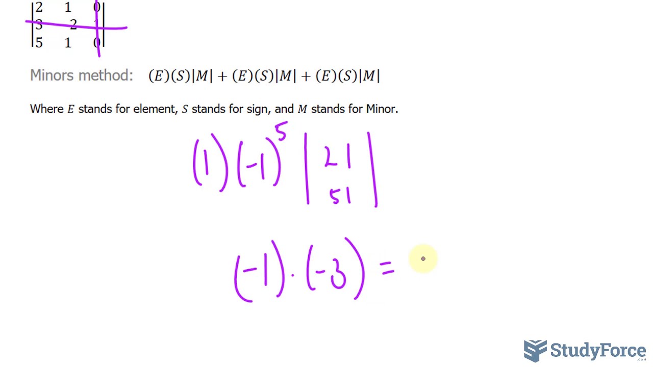 📚 Find the determinant of a 3×3 matrix using cofactor expansion (Question 2)