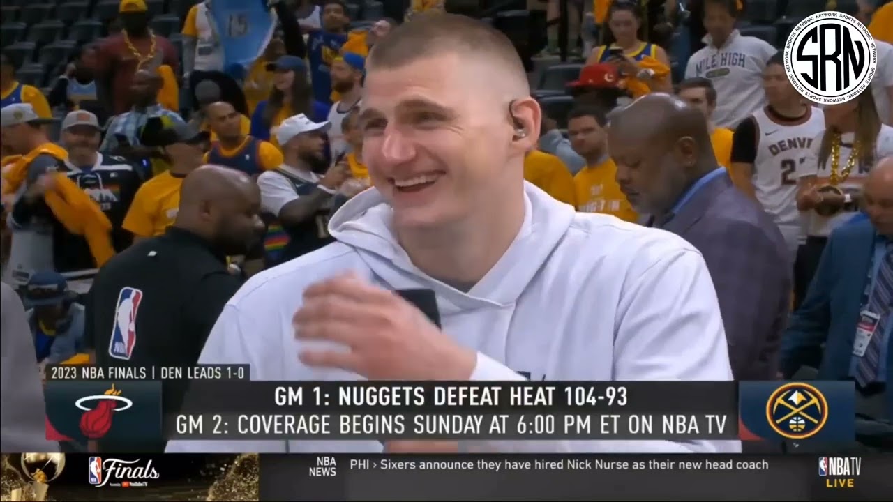 Nikola Jokić Postgame Interview | Nuggets win Game 1 NBA FINALS 104-83 | Jun. 1, 2023