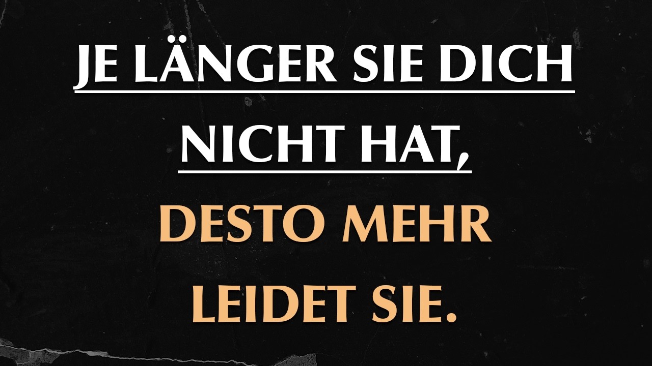 Zeit bricht sie: Dein Fehlen schmerzt mehr! (Wussten Sie das?) | Stoizismus