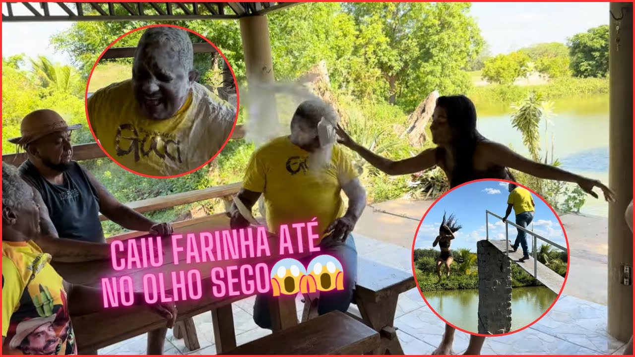 MAXSOLAYNE TROLLA BIR&Oacute; JOGANDO FARINHA NA CARA DELE, ENTROU FARINHA AT&Eacute; NO OLHO SEGO😂