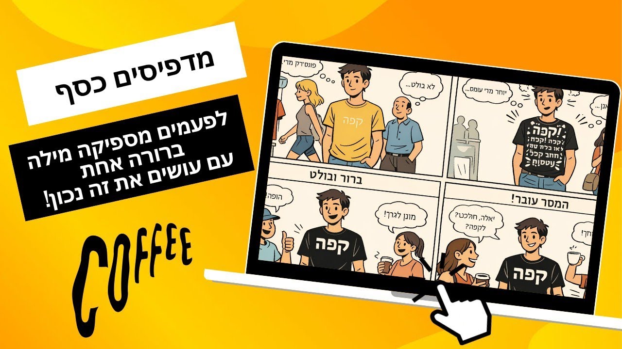 מילה טובה - טיפוגרפיה מוצלחת, הופכת חולצה ללהיט מכירות. 
