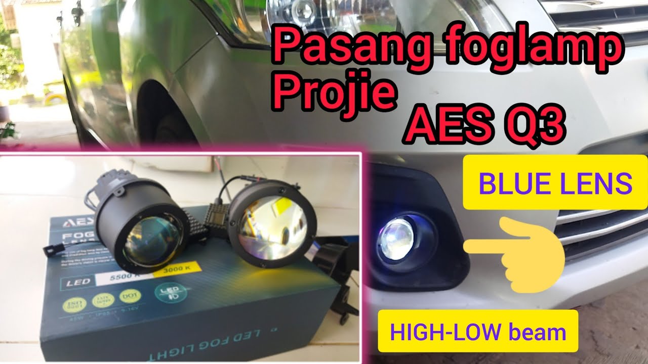 PASANG FOGLAMP. AES Q3 BLUE LENS. HIGH-LOW BEAM . SUZUKI ERTIGA