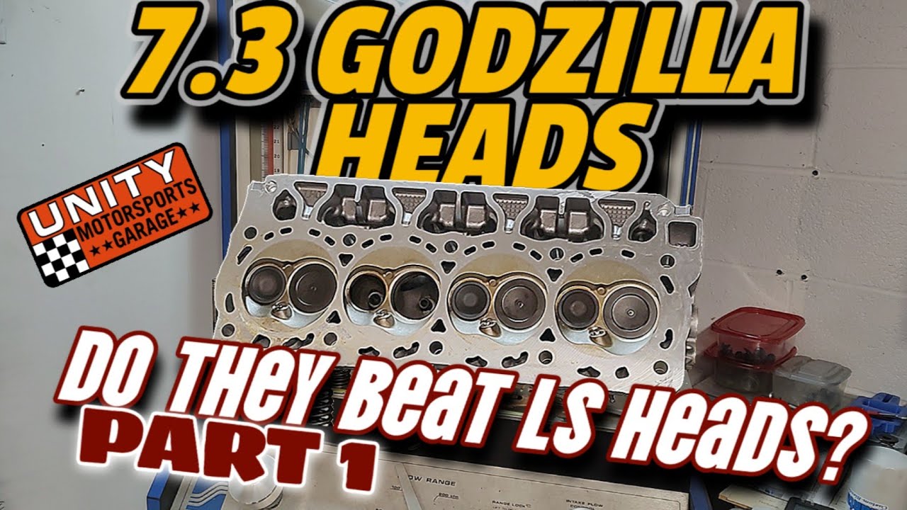 7.3 Ford Godzilla vs Chevy LS3 head showdown Part 1