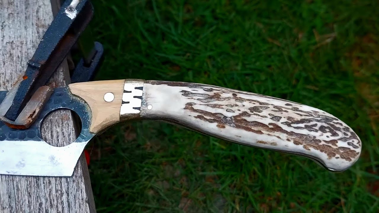 Antler Handle Stainless Steel Chef's knife Making