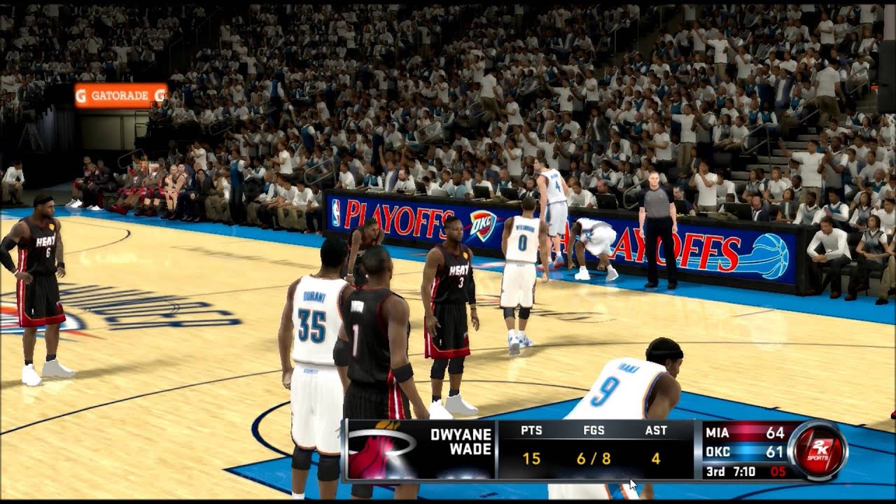 NBA 2K12 Finals, Game 5 Heat vs Thunder