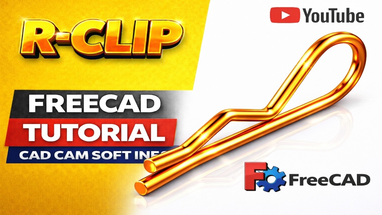 How to Design R-Clip in FreeCAD | Complete Step-by-Step Tutorial |How to Design R-Clip in FreeCAD