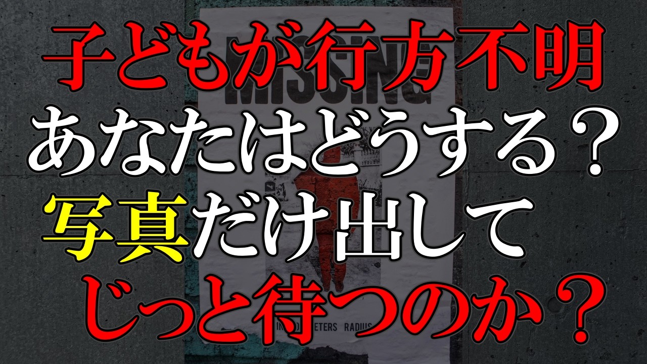 警察と地元の協力だけでは解決してないよね？
