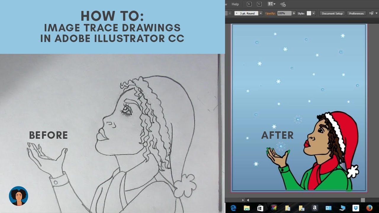 How To: Image Trace Drawings in Adobe Illustrator CC Tutorial| j9illustrator