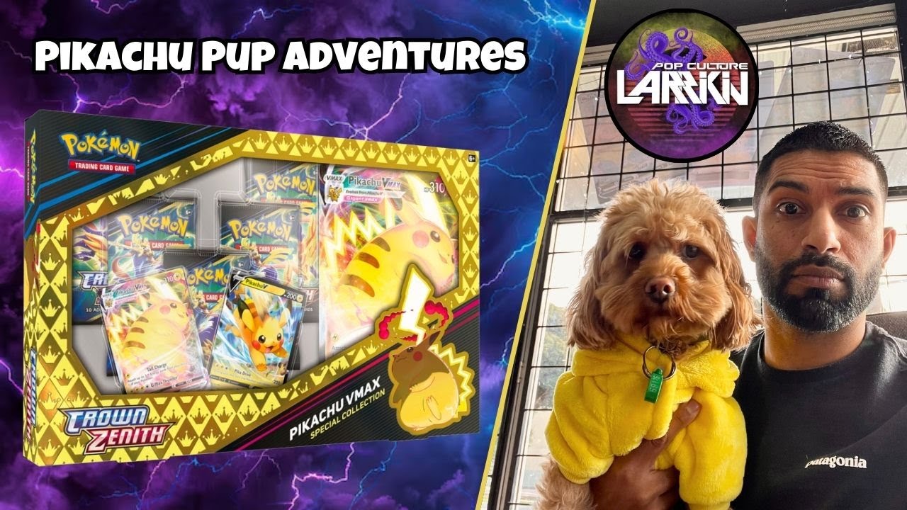How To Open A Pikachu VMAX Collection Box with My Dog