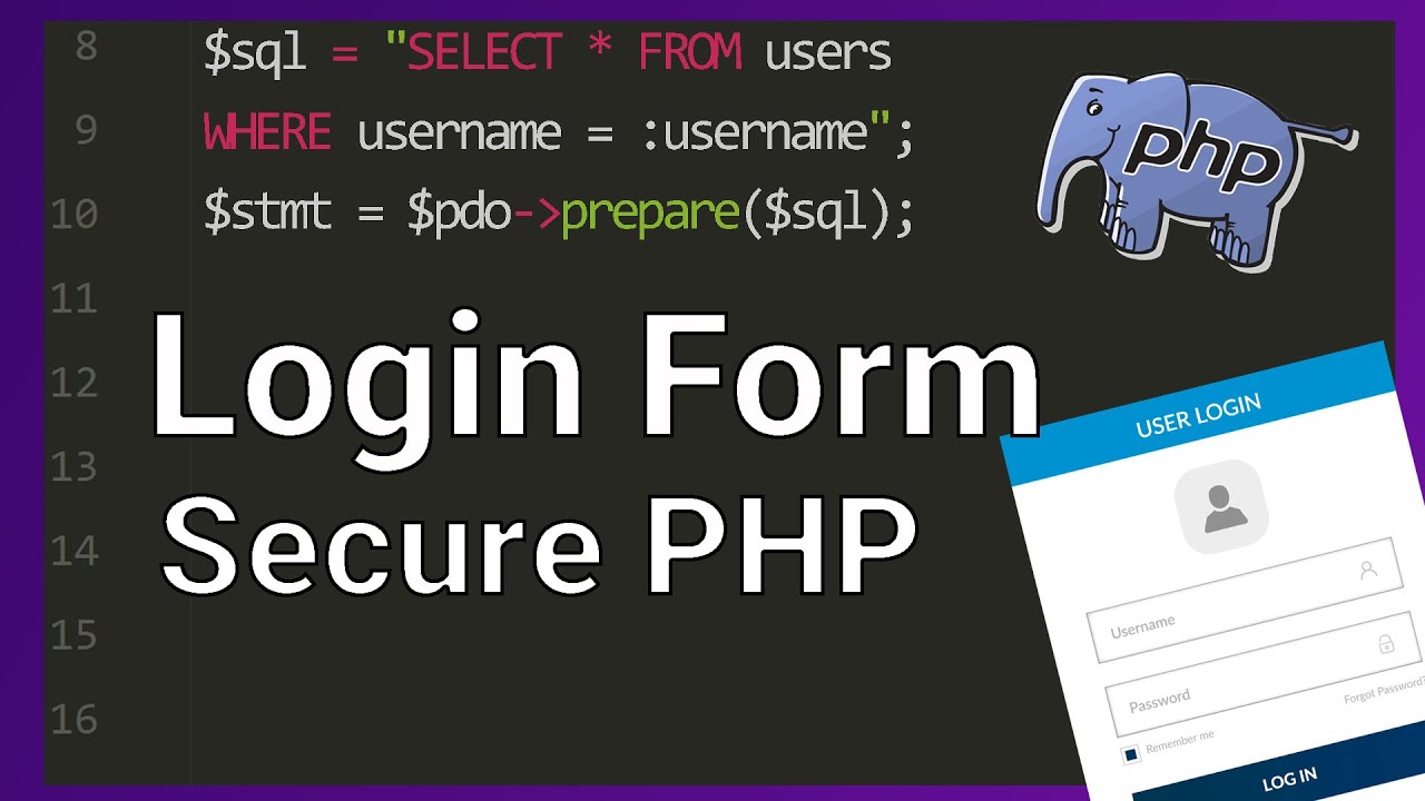 🔒 SECURE Login Form in PHP!