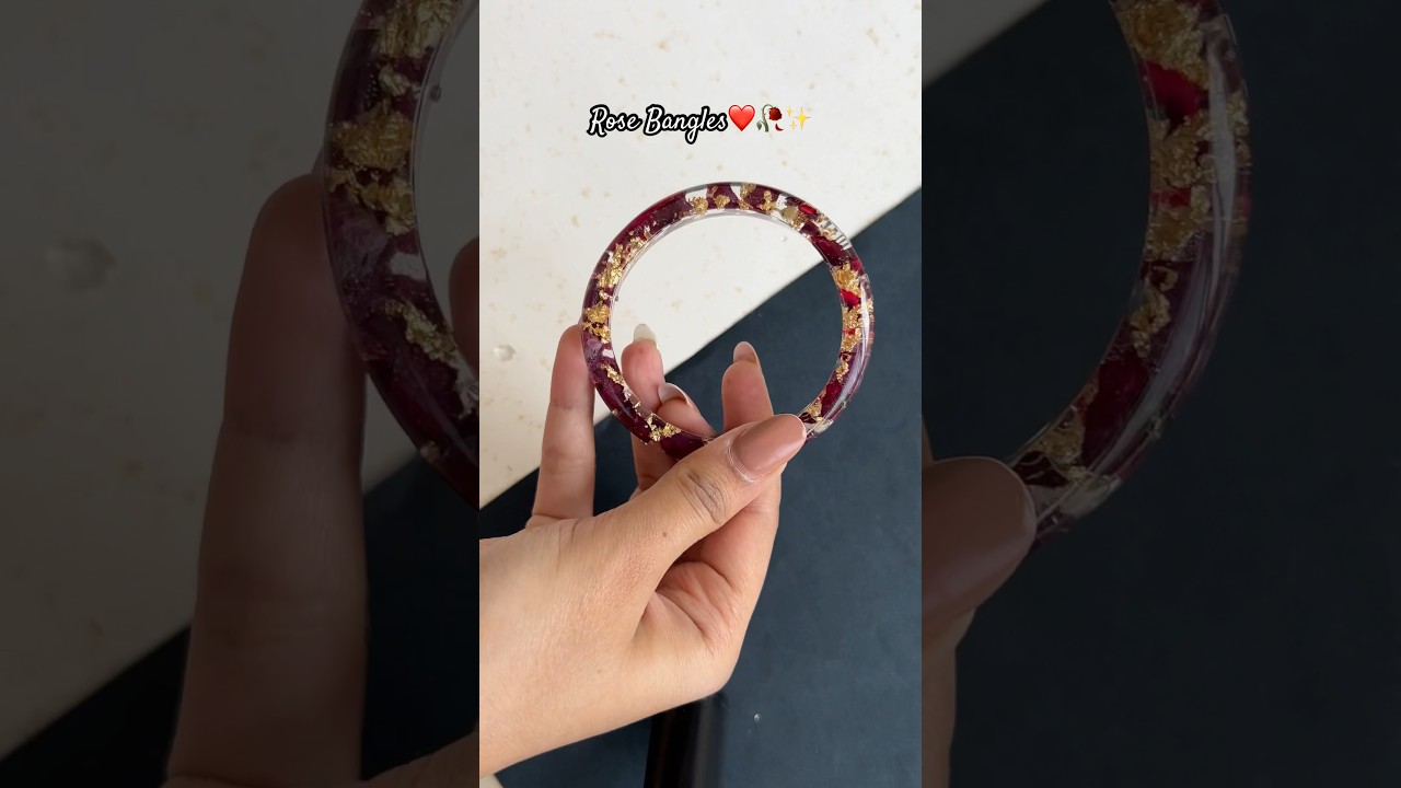 Rose Bangles🥀 #resin #rose #art #diy #love #bangles #couple #viralvideo #gf  #viralshorts #trending