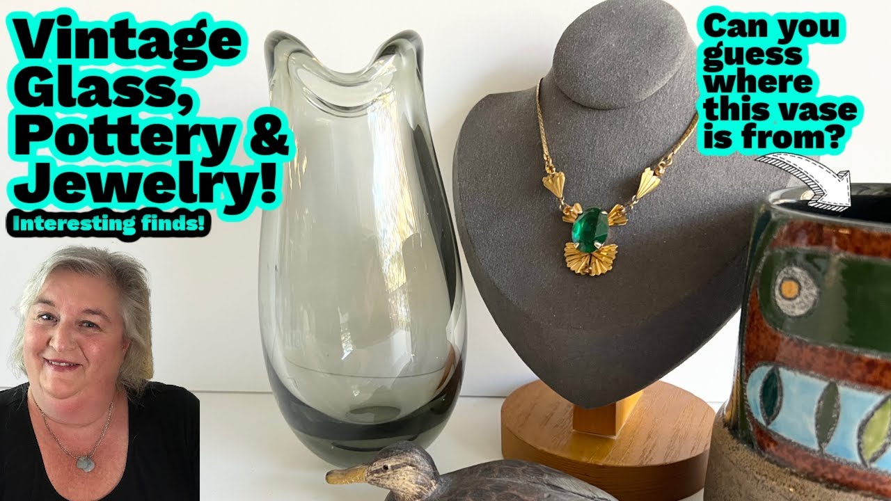 Some incredible vintage finds! Scandi Glass, Canadian Pottery, Art Deco Jewelry - oh my!