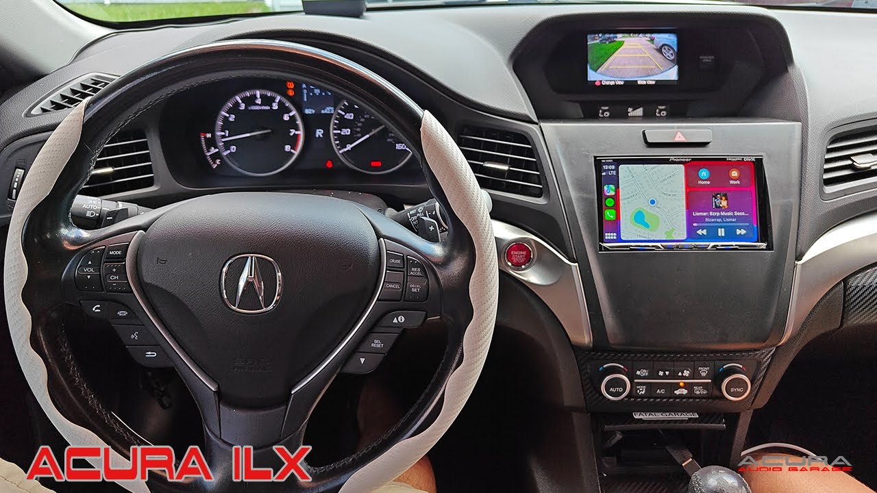 Установка головного устройства Acura ILX Aftermarket для автомобиля — двухдиновая магнитола Pione...