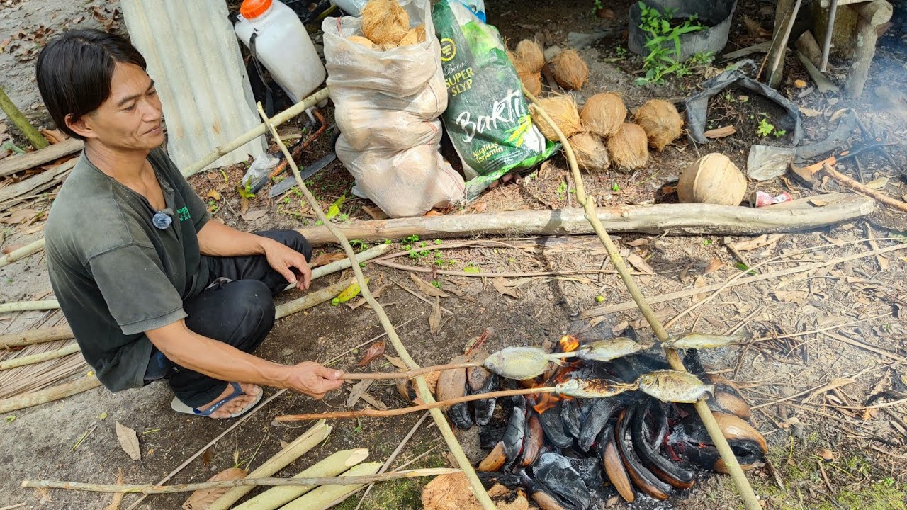 Bakar Ikan Hasil Nombak❗Rezeki Bang Kalijaga Dari Makcik Mimi