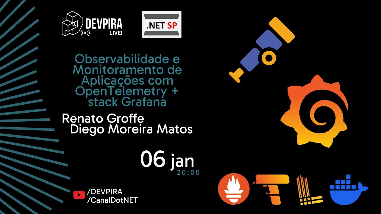 Observabilidade e Monitoramento de Aplicações com OpenTelemetry + stack Grafana
