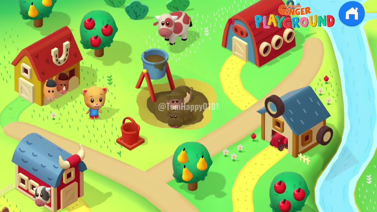 Talking Ginger Playground Games New Gameplay Farm World 