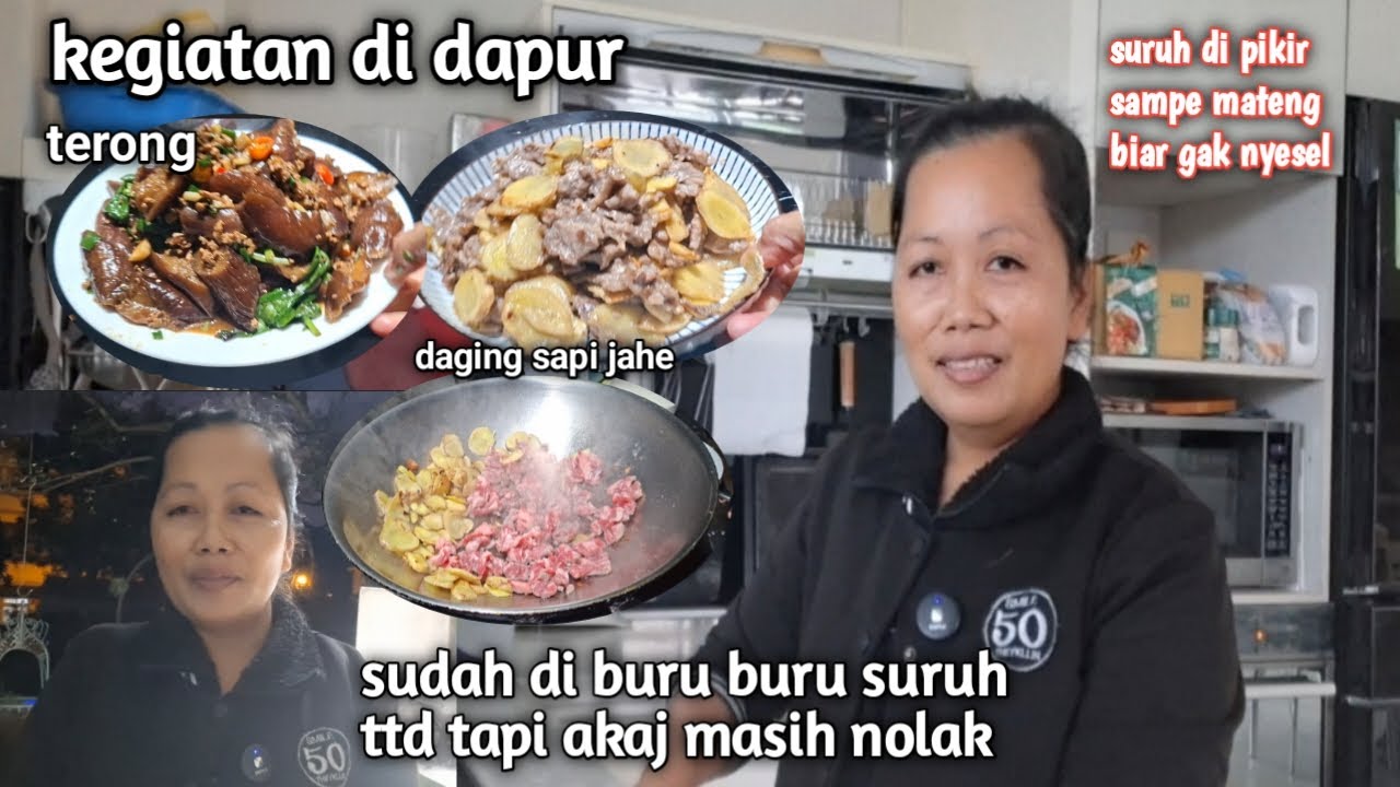Semua bingung⁉️suruh ttd kontrak //tumis daging sapai jahe//terong kemangi#tkwtaiwan 