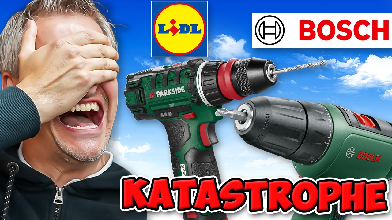 LIDL gegen BOSCH - 10,-€ PARKSIDE vs Bosch Akkuschrauber Test | Werkzeug News 297