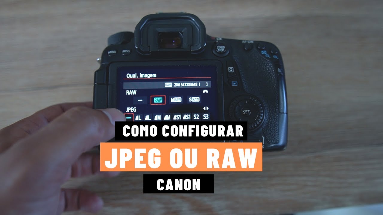Como CONFIGURAR o tipo de arquivo (JPEG ou RAW) em uma câmera Canon - Curso Online de Fotografia