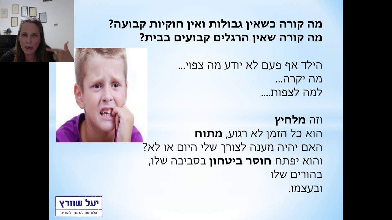 הרצאה להורים בנושא חוקים וגבולות במשפחה
