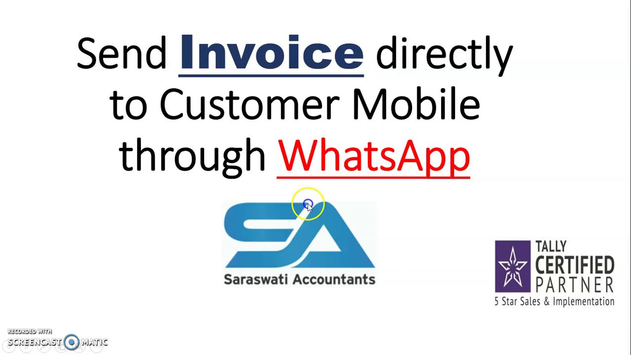WhatsApp Invoice to Customer Mobile from Tally.ERP 9