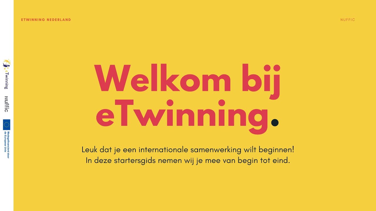 Startersguide: Account aanmaken bij eTwinning