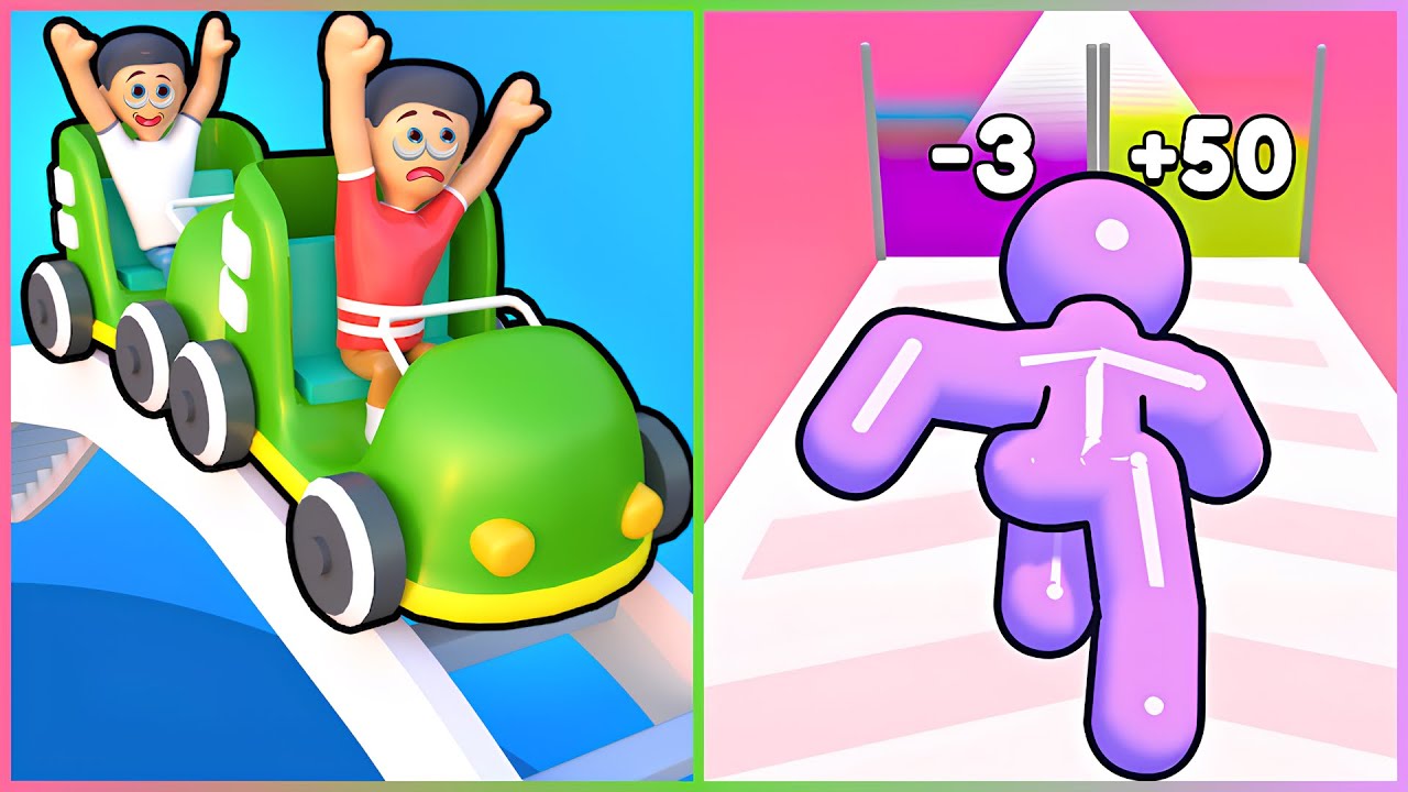 Tall Man Run VS Runner Coaster - All Levels SpeedRun Gameplay Ep1