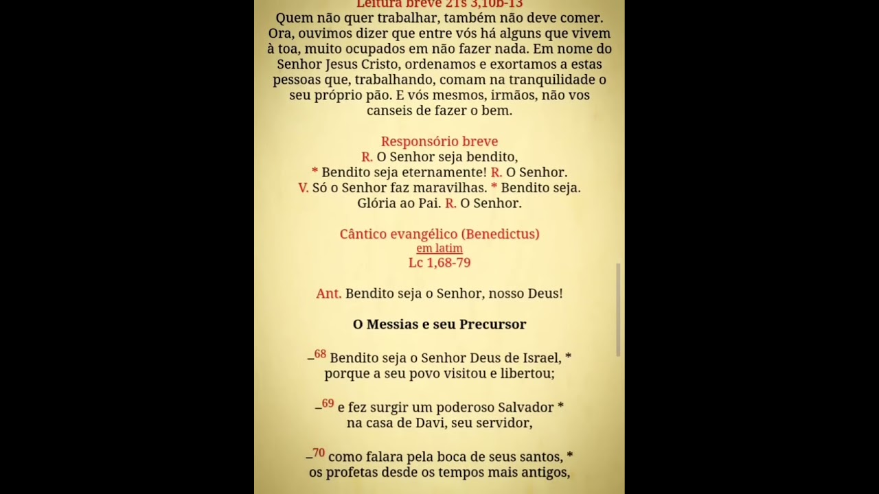 Liturgia das Horas: Laudes, 1ss.2ª, 09 fev 26 