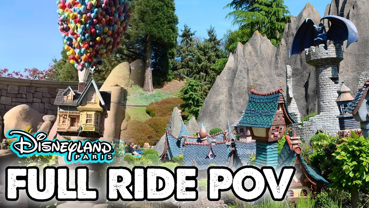 Storybook Land Canal Boats featuring Up, Winnie the Pooh, Frozen, and Tangled - Disneyland Paris
