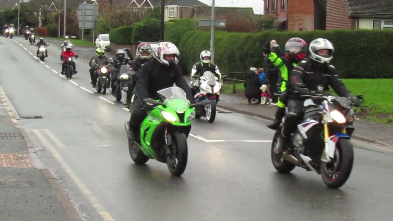 Star Bikers Charity 46th toy run 2024 at Weston Coyney crossroads, Stoke-on-Trent