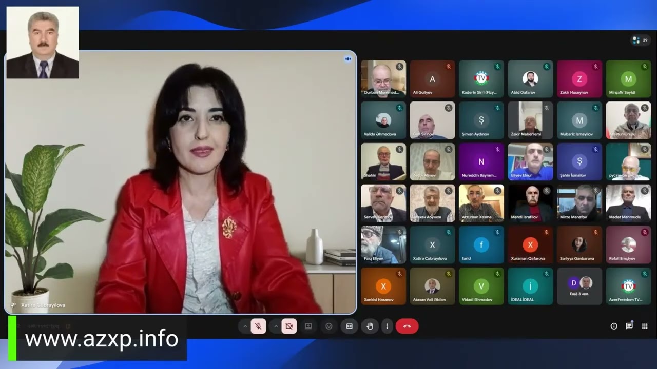AzXP, elmi fəaliyyətə g&ouml;rə təqib problemləri ilə bağlı. Millət vəkili (R.H &uuml;zv&uuml;) Xatirə C. 31.1.26