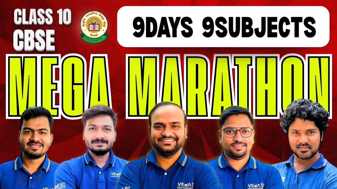 🔴 LIVE: 10th CBSE Mega Marathon | 7 Subjects in 7 Days | Important Announcement | CBSE VEdA