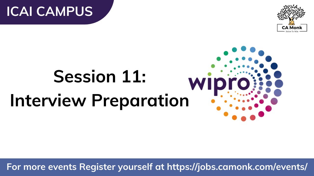 Wipro Interview Preparation Tips for Chartered Accountant || ICAI Campus Placement || CA Monk