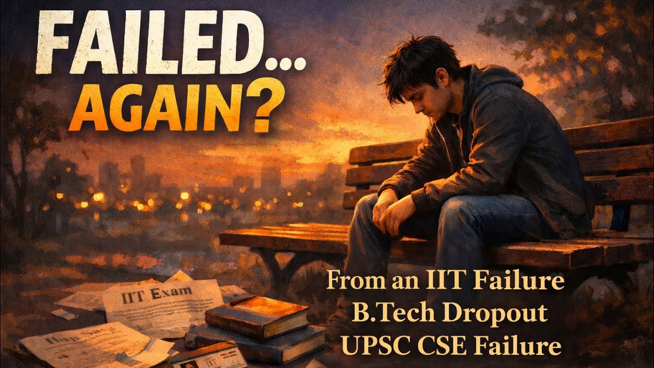 Life Lessons |An IIT Failure |B.Tech Dropout |UPSC CSE Failure |Failure in Life |Vlog From a Failure