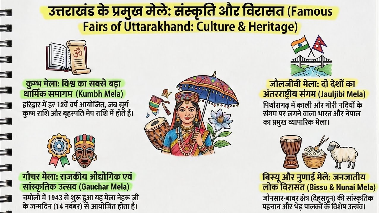उत्तराखंड के प्रमुख मेले 2026,UKPSC UKSSSC Important Fairs of Uttarakhand | Complete Current Affairs