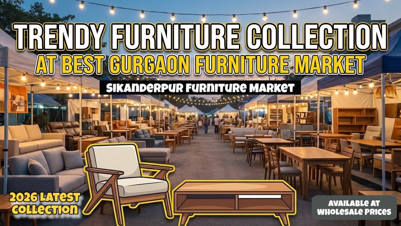 Trendy Furniture Collection in Gurgaon | Sikanderpur Furniture Market #furniture #homedecor #gurgaon