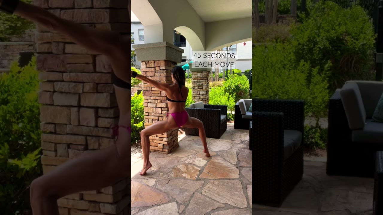 Barre anywhere! Use this sequence to sculpt your thighs at home or anywhere you go. #barre #shorts
