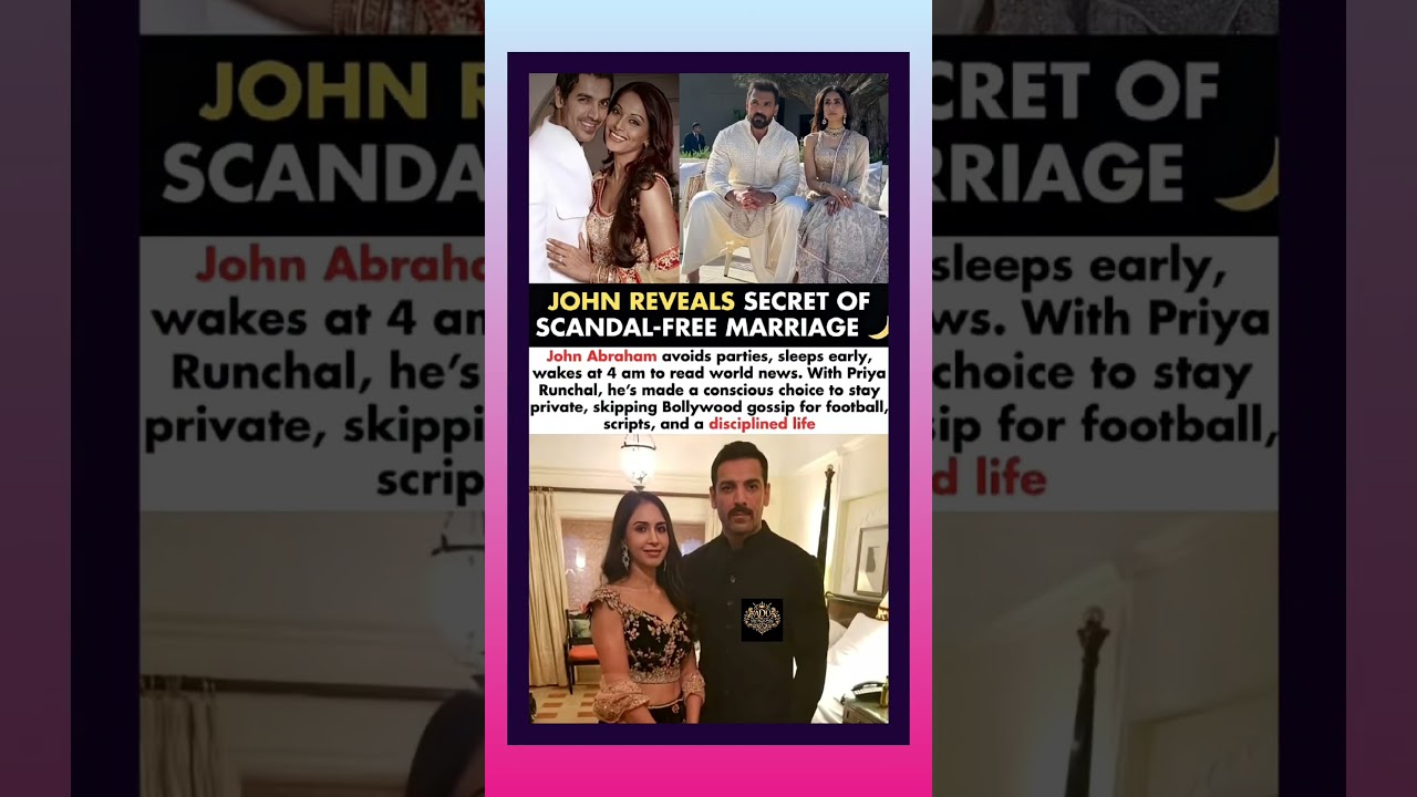 John Abraham's Marriage Secret❤️😳#johnabraham#news