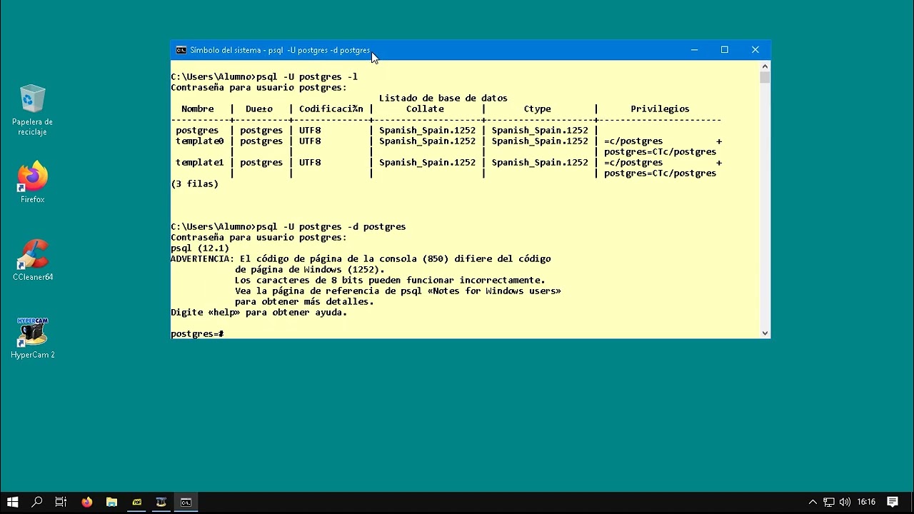Módulo 1: Breve introducción al cliente psql de PostgreSQL