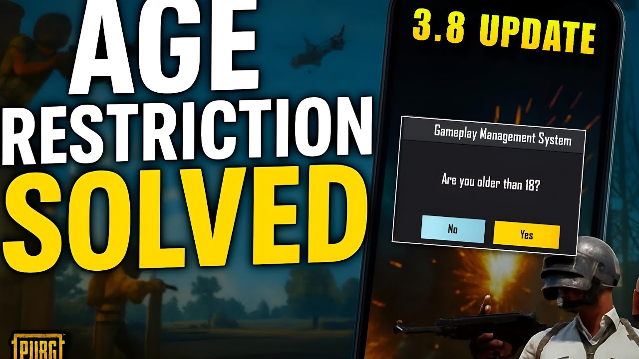 How to Fix PUBG Mobile Age Restriction in 3.8 Update | 100% Working in 5 Minutes!