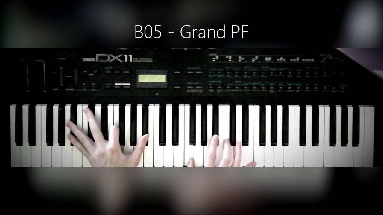 Yamaha DX11 - Factory Presets Demo (+ song at the end)