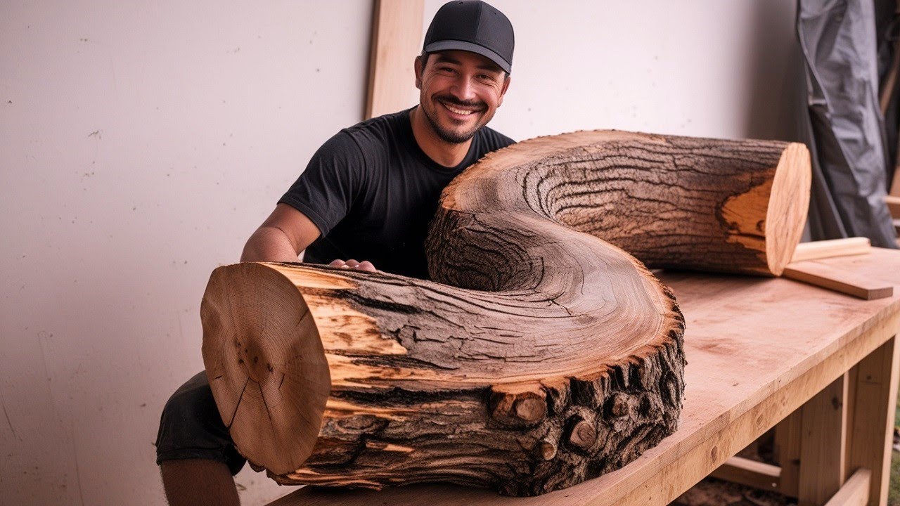 From a Bent, Forgotten Log to Stunning Furniture – You Won’t Believe This!