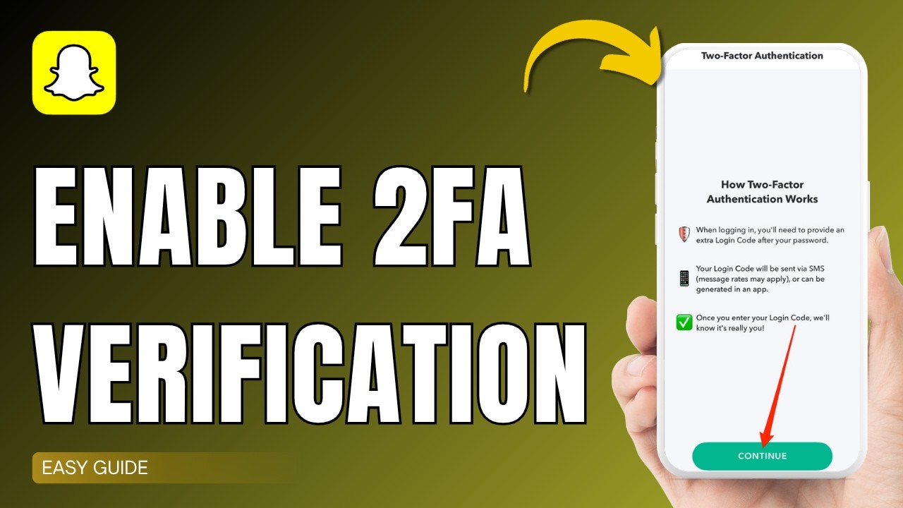 How To Enable Snapchat Two Factor Authentication !