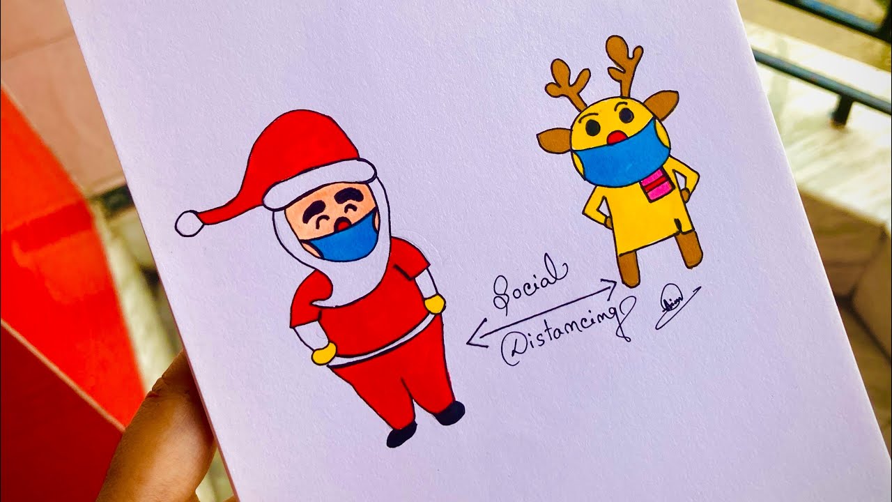 Easy Santa 🎅 drawing/ Easy Creative art 