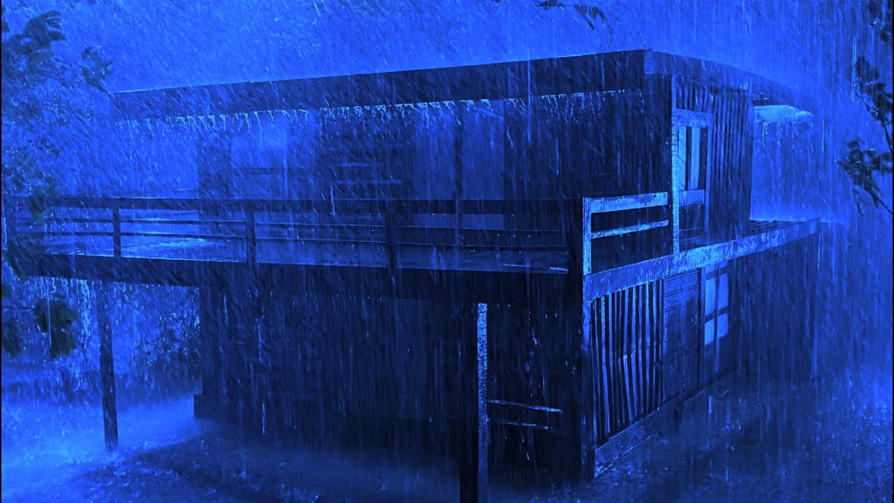 Overcome Stress to Fall Asleep Instantly with Intense Heavy Rain & Thunder on a Tin Roof