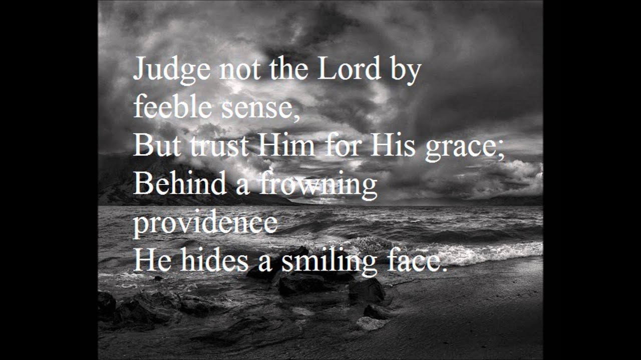 God moves in a mysterious way